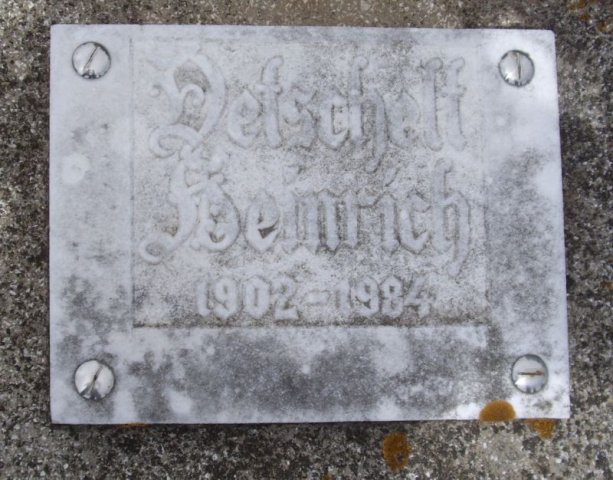 Detschelt Heinrich 1902-1984 Grabstein
